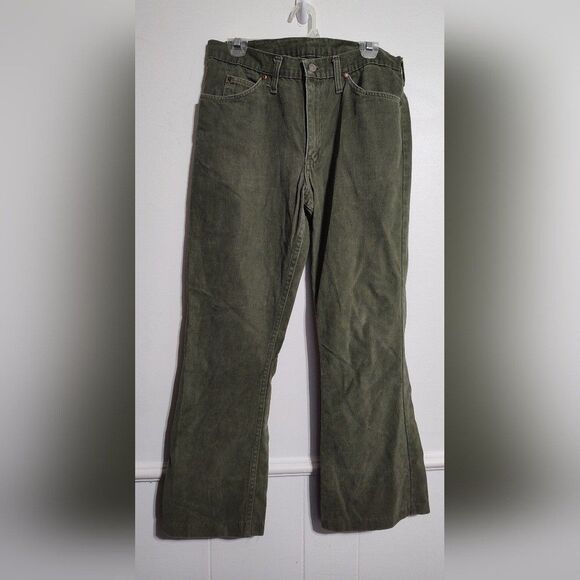 JCPenney Other - Ranchcraft Bell Bottom Flare Pants Green Velveteen cowboy western hippie vintage